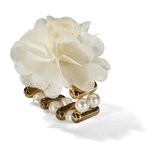 New Yorker Accessoires fehér virágos gumis gyűrű