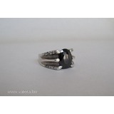 Gyönyörű , látványos, fekete köves "karmos" foglalatú ezüst gyűrű << lejárt 936469