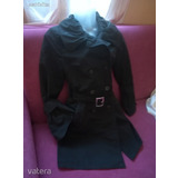 Fodros gallérú fekete női átmeneti kabát S-es << lejárt 724744