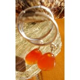 925 ezüst fülbevaló narancs onix kővel << lejárt 562646