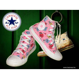 Converse All Star pink, virágos magas szárú tornacipő! 31,5-es méret! EREDETI << lejárt 392579