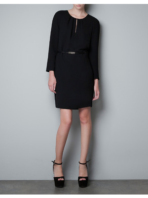 Zara csepp kivágású fekete ruha