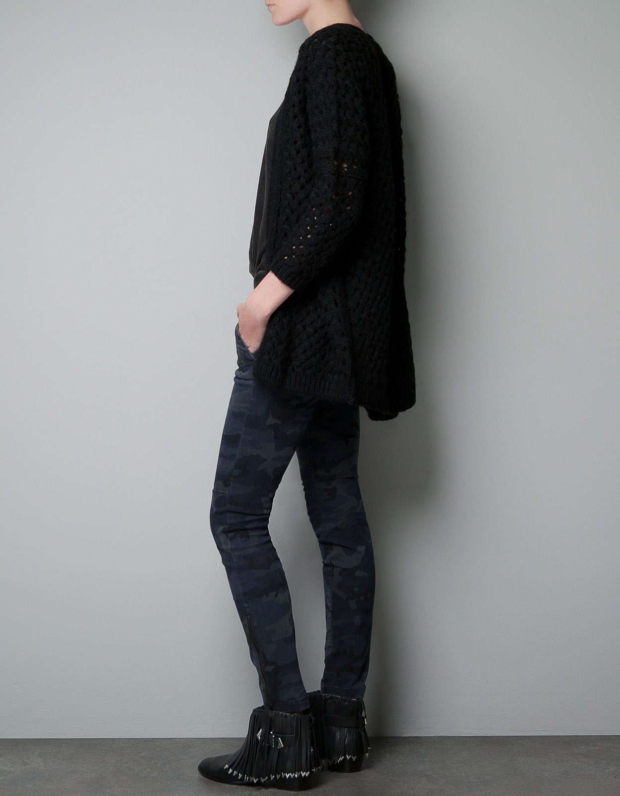 Zara oversize fekete kardigán 2012 fotója