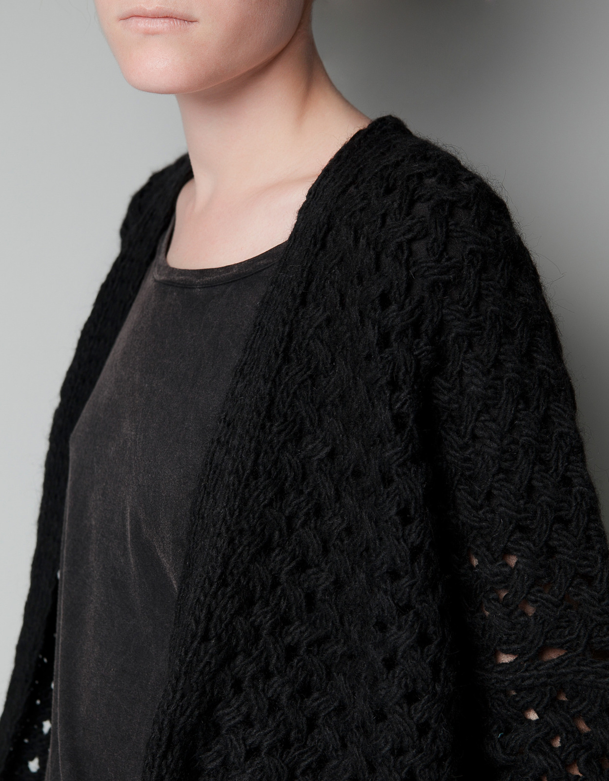 Zara oversize fekete kardigán 2012.10.21 fotója