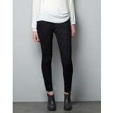 Zara párducmintás fekete leggings kép