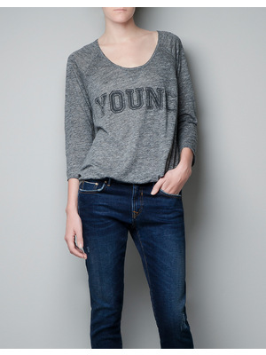 Zara "Young" szürke póló