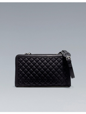 Zara fekete steppelt táska 