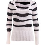 Tally Weijl fekete-fehér retro pulóver