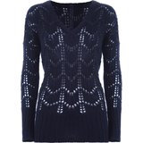 Tally Weijl fekete kötött mintás pulóver