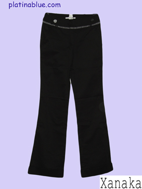 Platinablue fekete egyenes szárú nadrág fotója