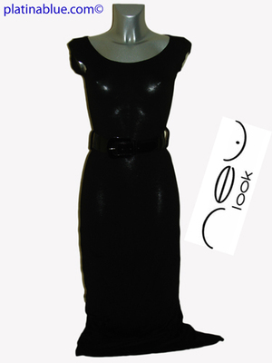 Platinablue fekete pamut ruházat ruha