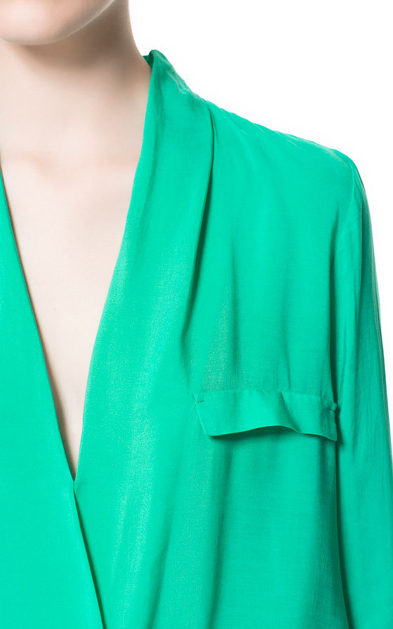 Zara zöld blúz 2013.4.6 #31432 fotója