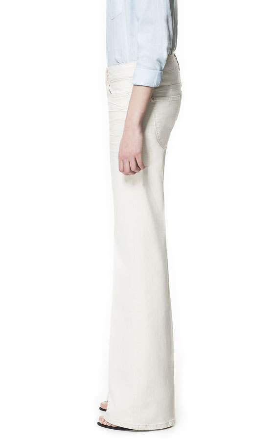 Zara fehér bőszárú nadrág 2013.6.5 fotója