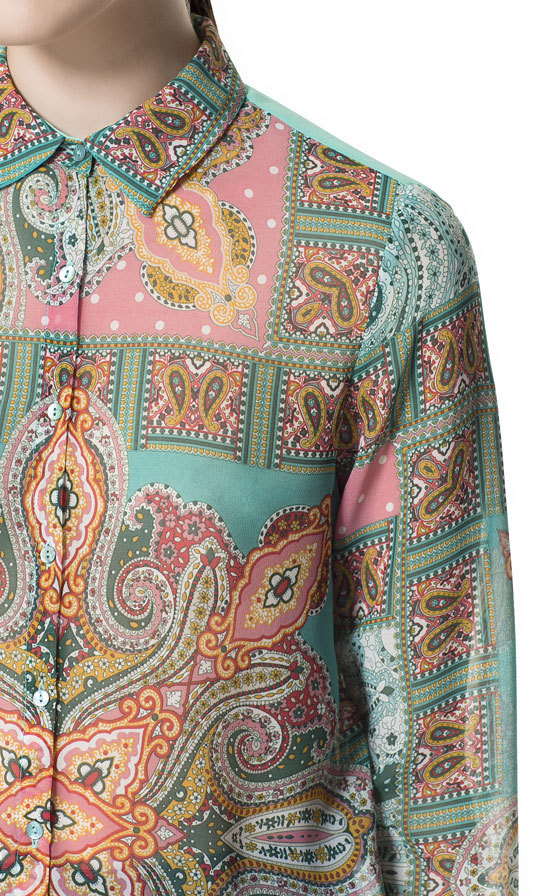 Zara kendőmintás ing 2013.6.5 #37106 fotója