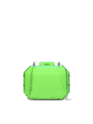 Zara neonzöld műanyag clutch