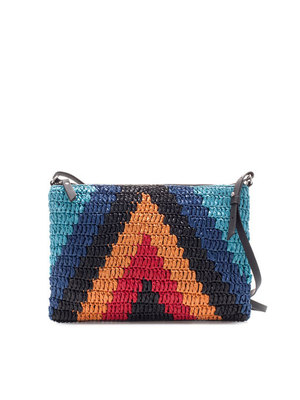 Zara multicolor horgolt táska