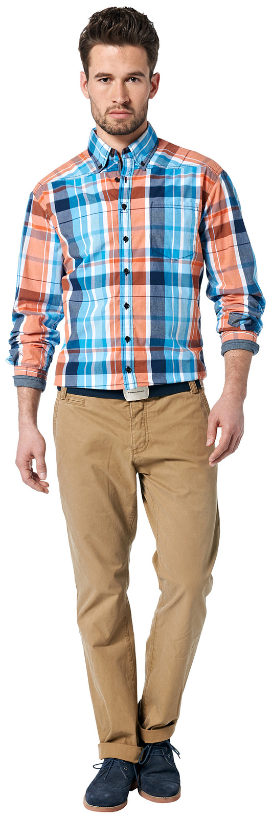 Tom Tailor színes kockás ing fotója