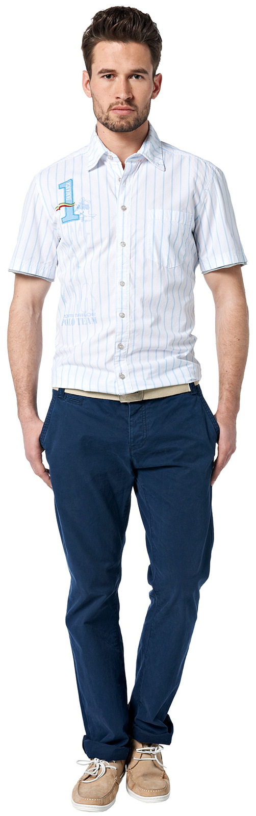 Tom Tailor rövid ujjú csíkos ing fotója