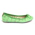 Replay zöld koponya-szegecses balerina cipő
