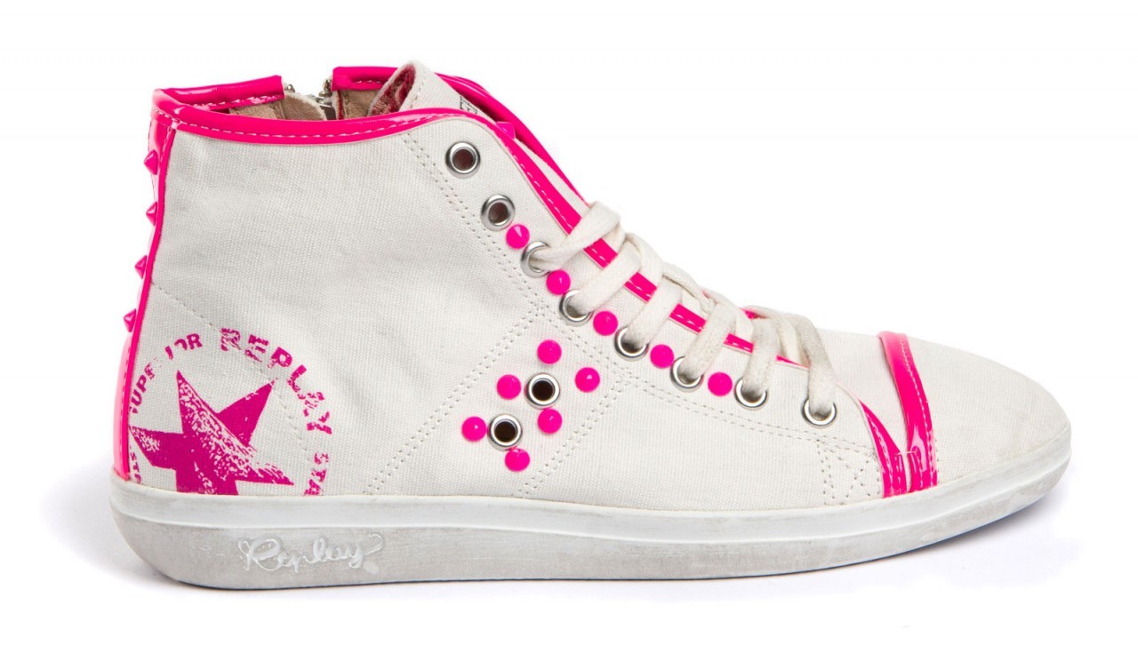 Replay pink-fehér gyöngyös tornacipő 2013 fotója