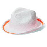 New Yorker narancs szegélyes fehér kalap 