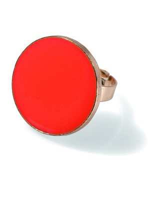 New Yorker nagy piros kör alakú gyűrű