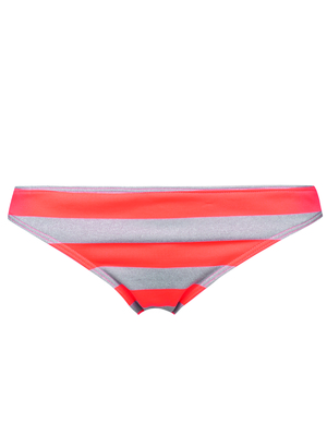 New Yorker szürke-piros csíkos bikini alsó