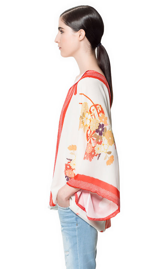 Zara mintás kimonó blúz 2013.4.9 fotója