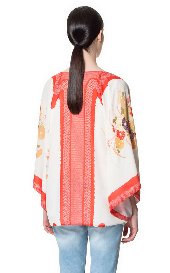 Zara mintás kimonó blúz 2013.4.9 #36903 fotója