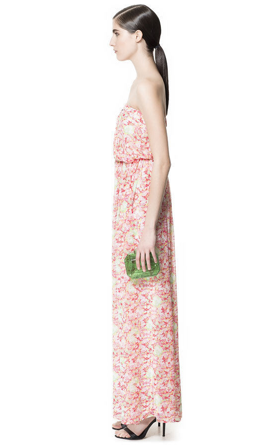 Zara mintás hosszú ruha 2013 fotója
