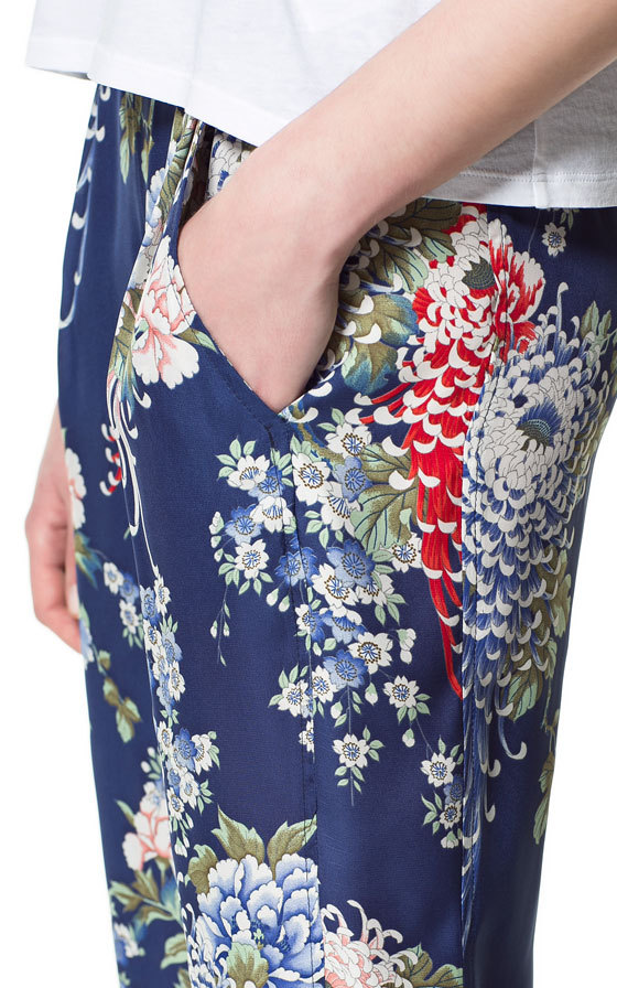 Zara mintás pizsama stílusú nadrág 2013.4.9 #36959 fotója