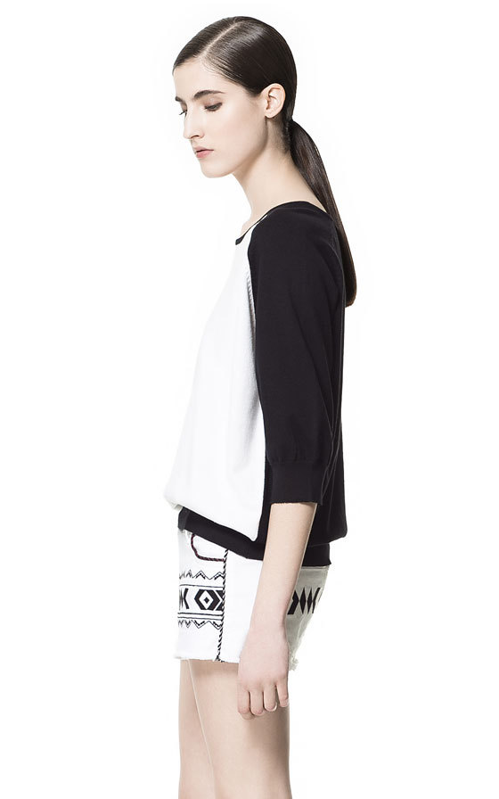 Zara kétszínű pulóver 2013 fotója