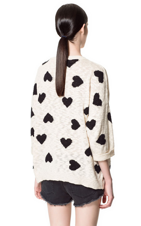 Zara szíves jacquard pulóver 2013.4.9 #37063 fotója