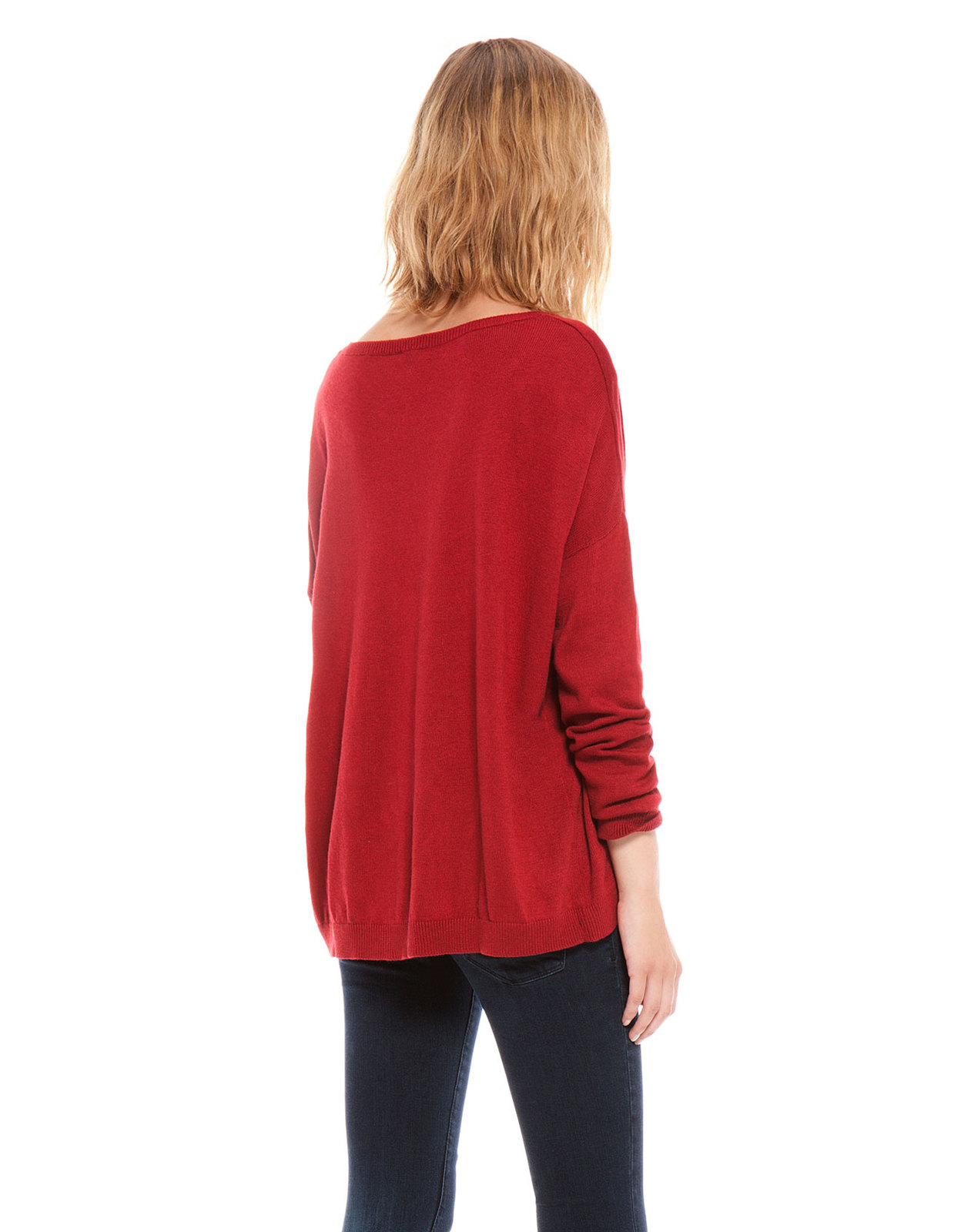 Bershka vörös színű kötött pulóver 2013 fotója