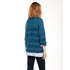 Bershka kék sávos kötött pulóver