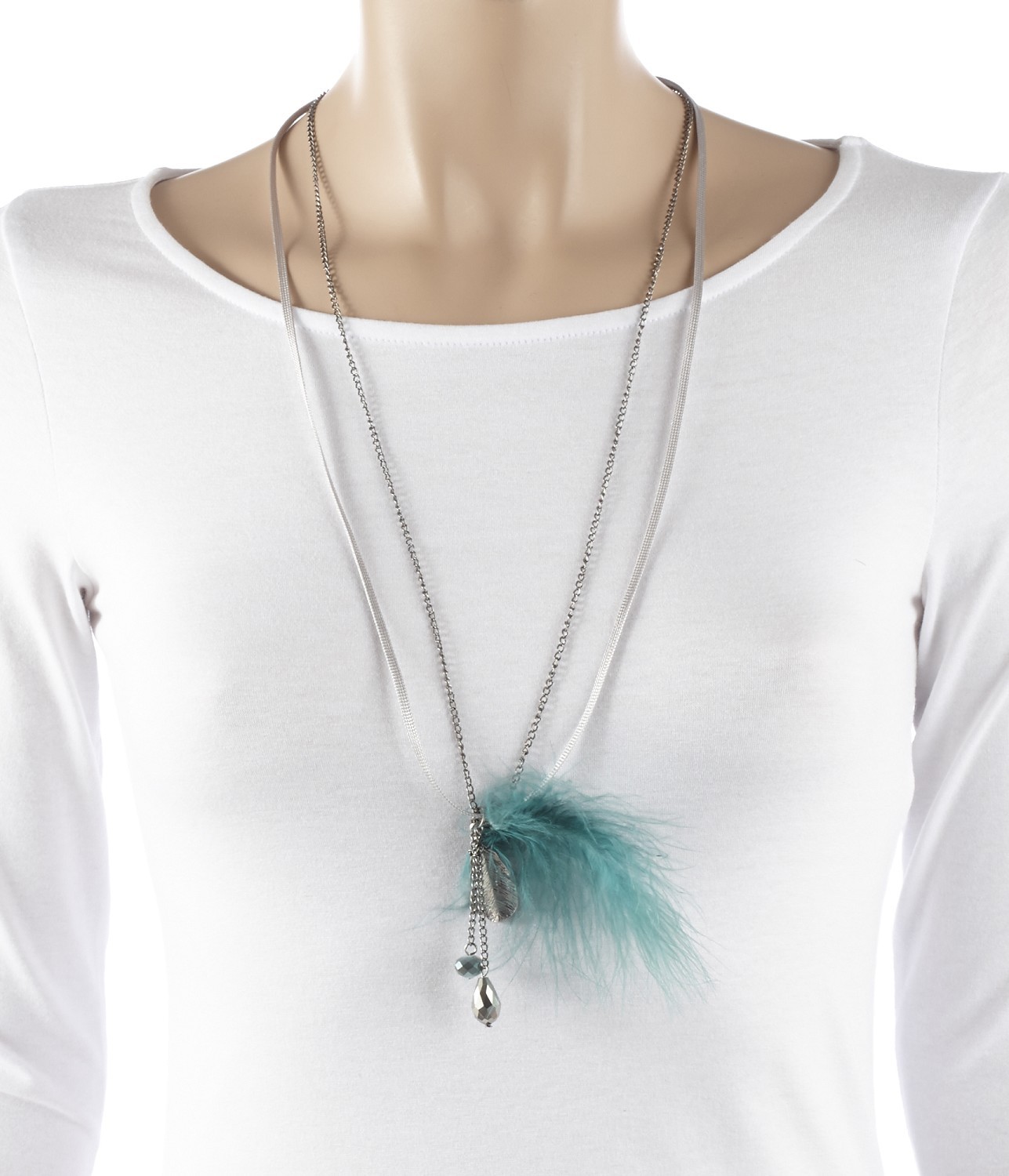 Camaieu kék márkás bizsu medálos nyaklánc 2013.8.10 fotója