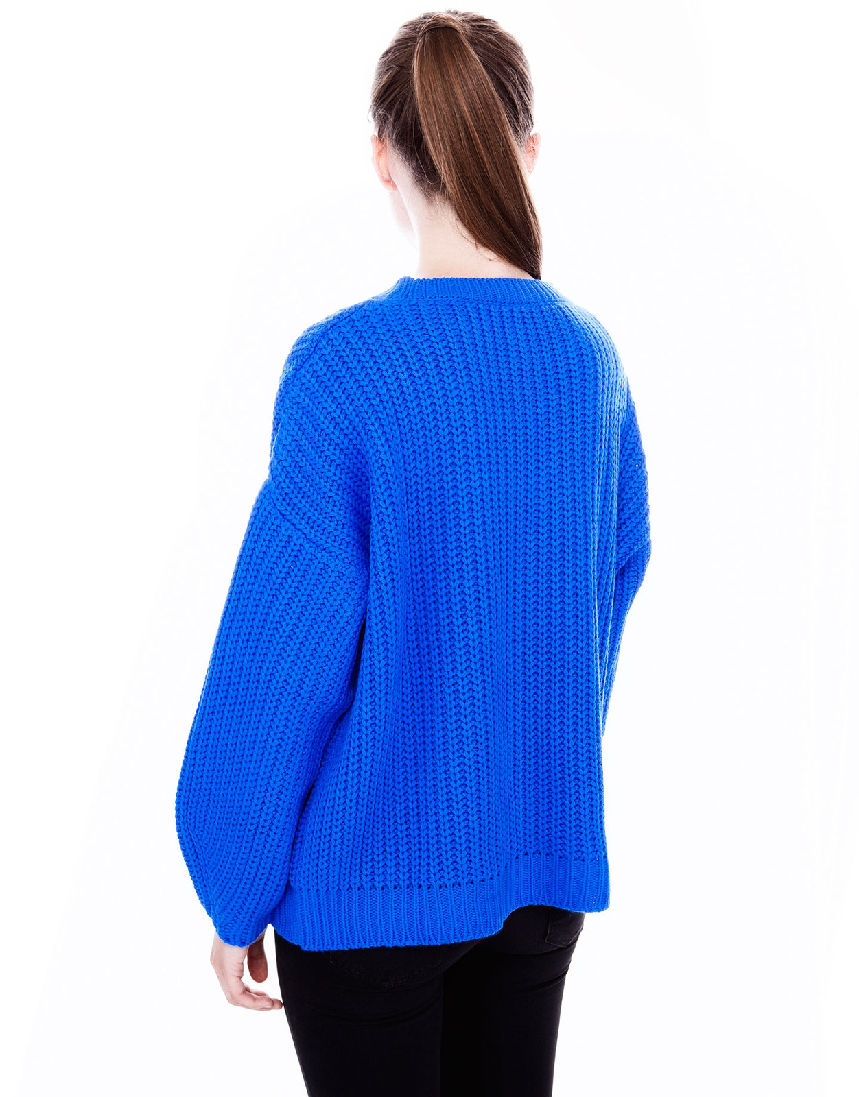 Pull and Bear kék kötött pulóver 2013 fotója
