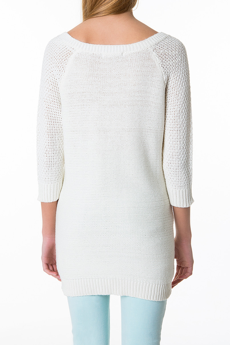 Tally Weijl fehér kötött pulóver ruha 2014 fotója