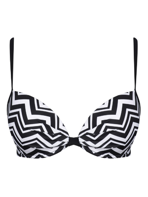 New Yorker fekete-fehér gemometrikus bikini felső