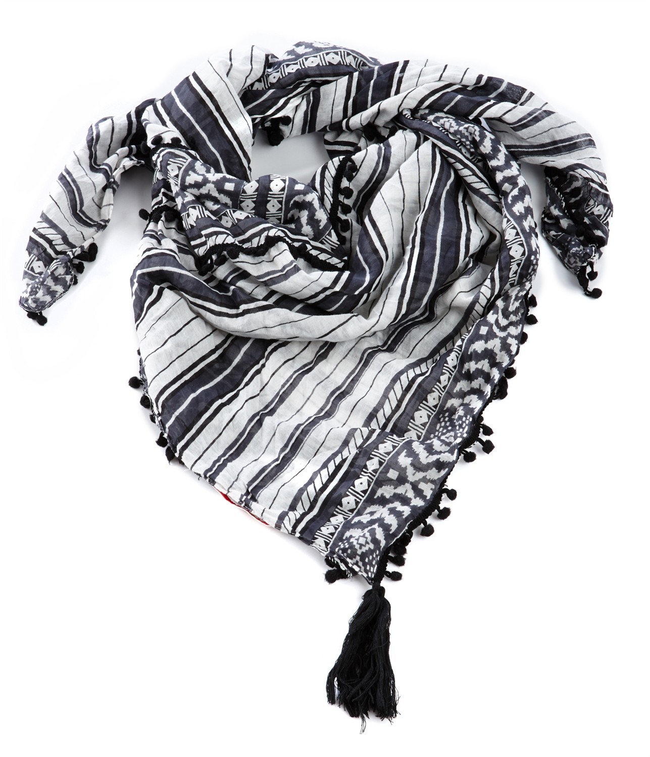 Camaieu feket-fehér női sál fotója