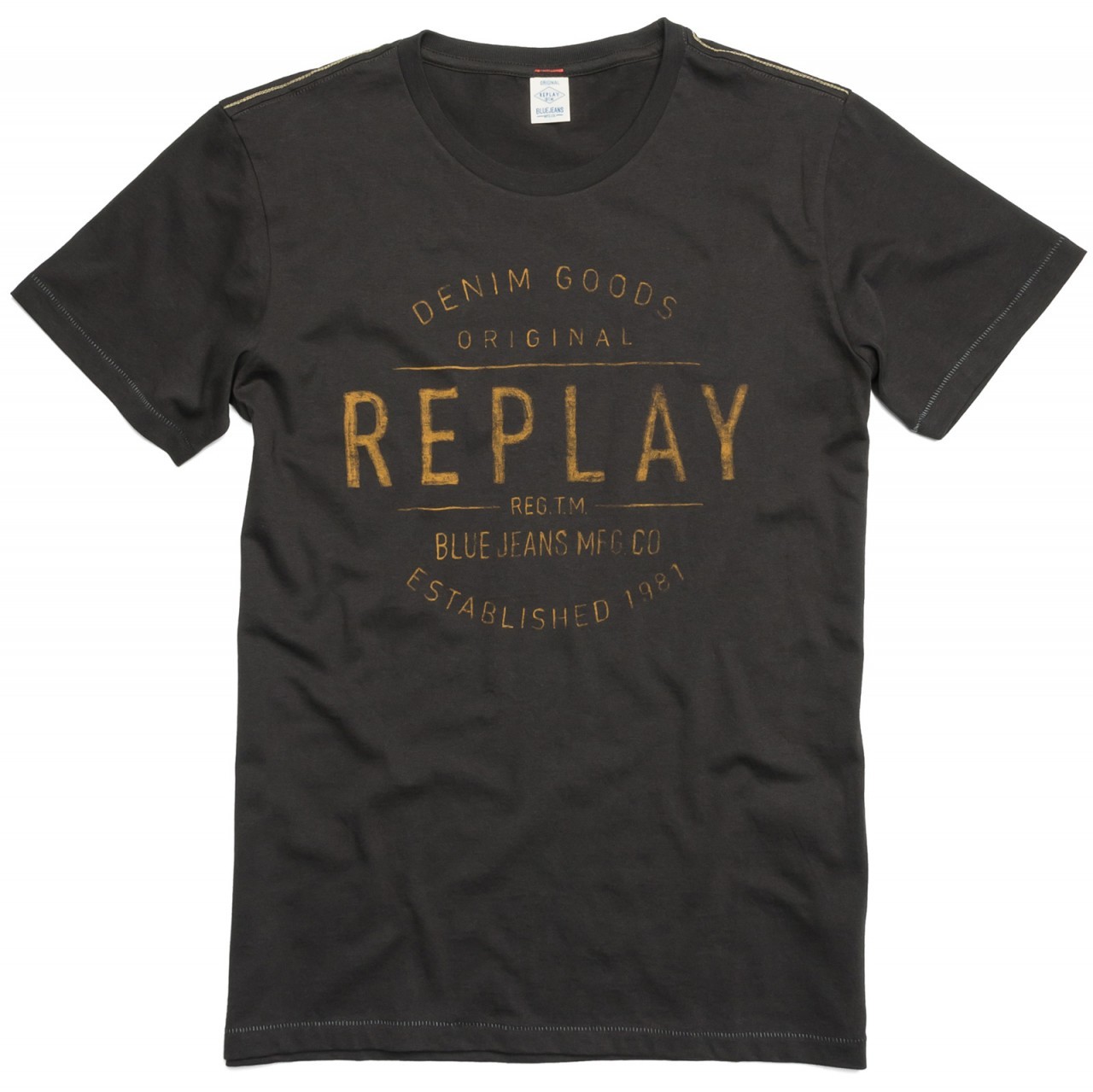 Replay pamut kereknyakú T-shirt Replay felirattal fotója