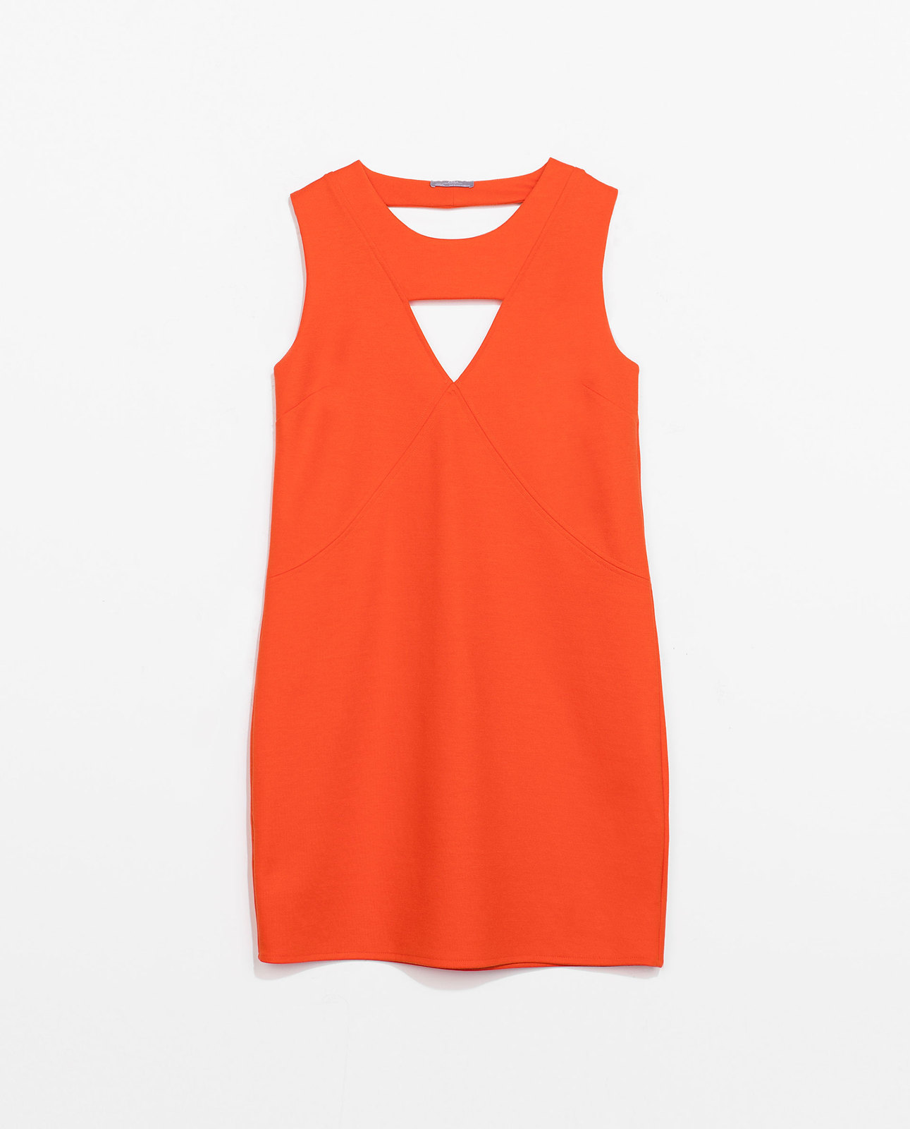 Zara hátul kivágott narancs ruha 2014.4.15 #56190 fotója