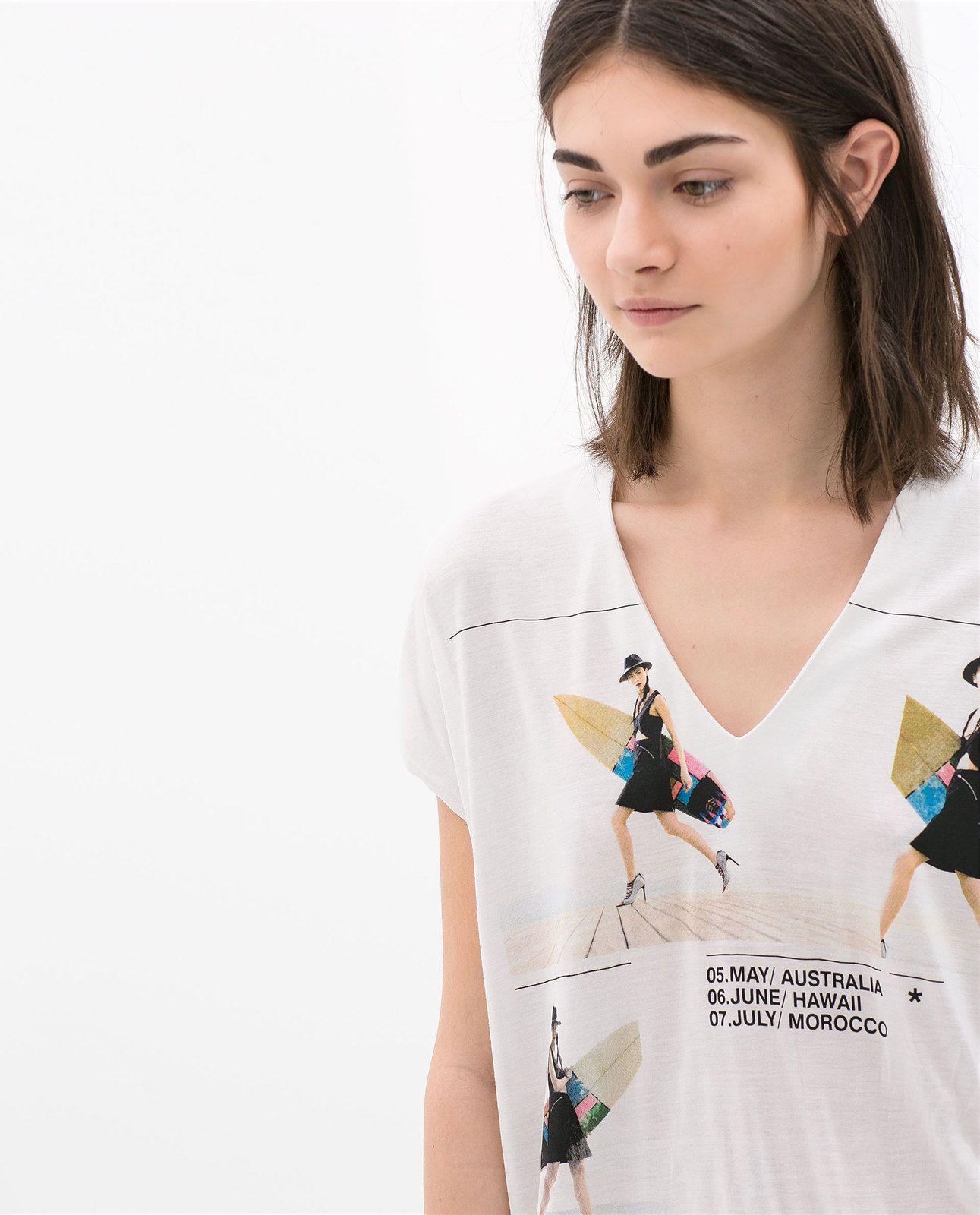 Zara szörfös csajos póló 2014.4.16 #56433 fotója