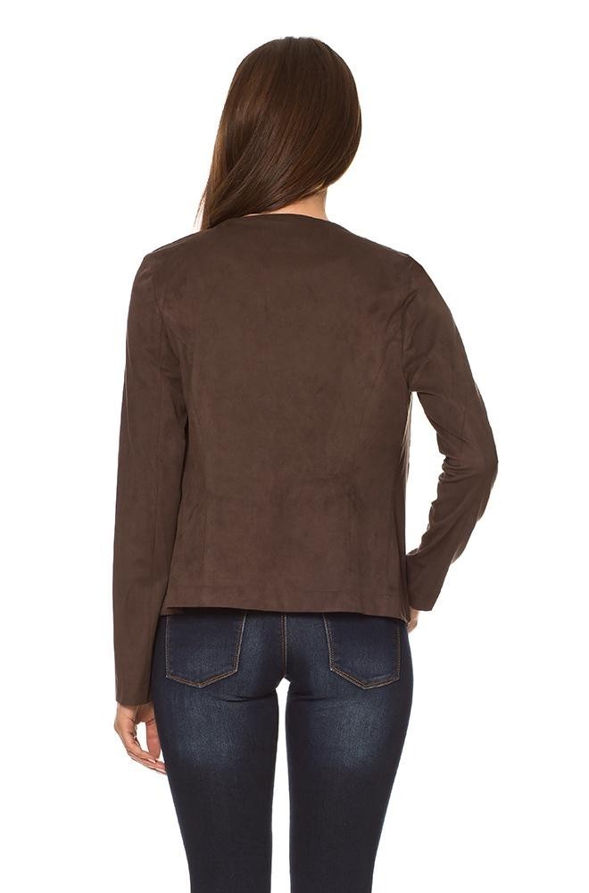 Orsay női barna lezser hasított bőr dzseki 2015 fotója