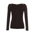 Orsay női fekete elasztikus hosszú ujjú póló