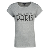 New Yorker You & Me á Paris feliratos szürke női póló