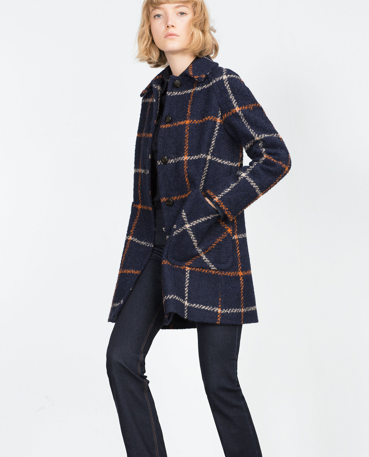 Zara női gyapjú buklé kabát 2015.10.15 fotója