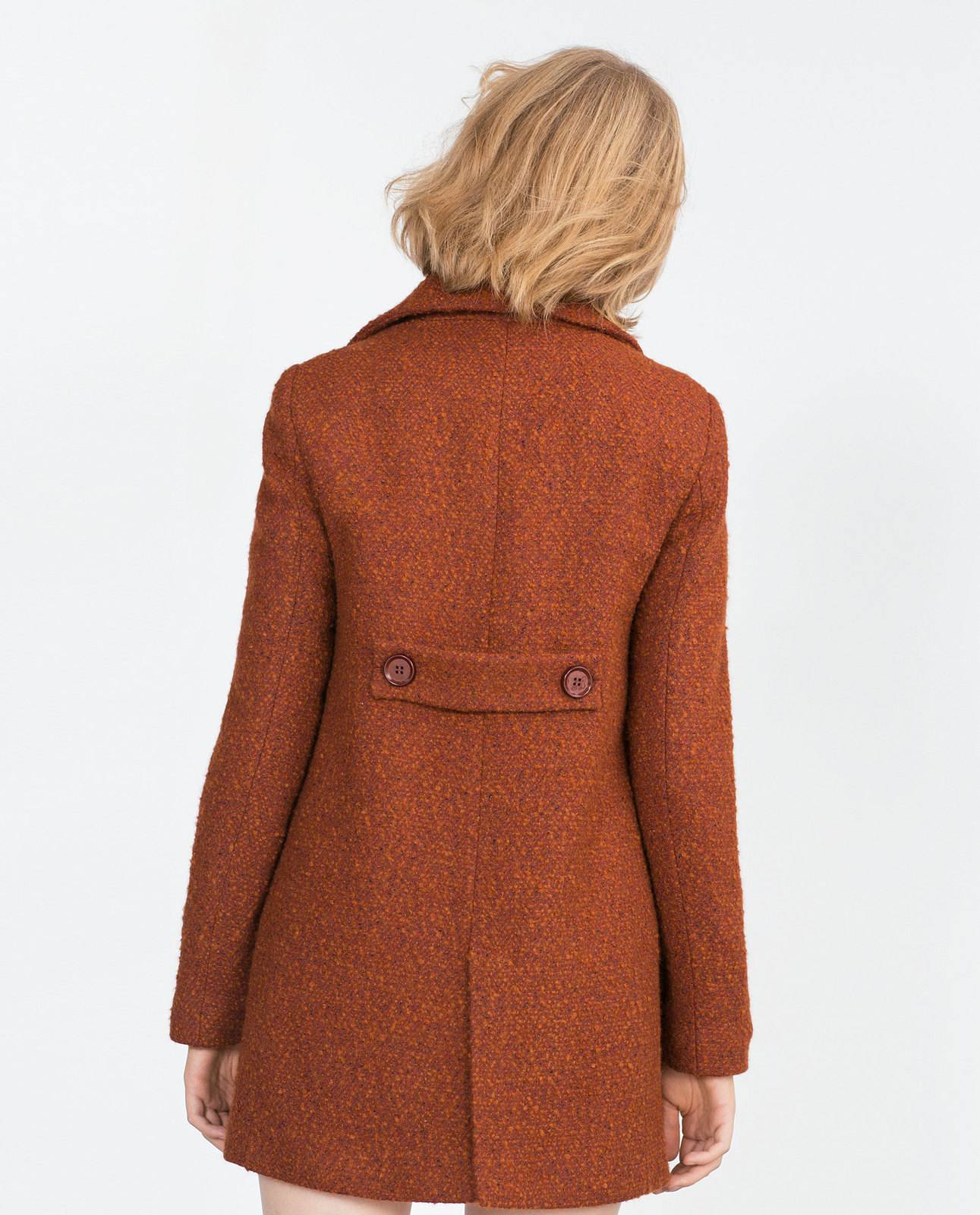 Zara konyak színű női buklé kabát 2015.10.15 #88107 fotója
