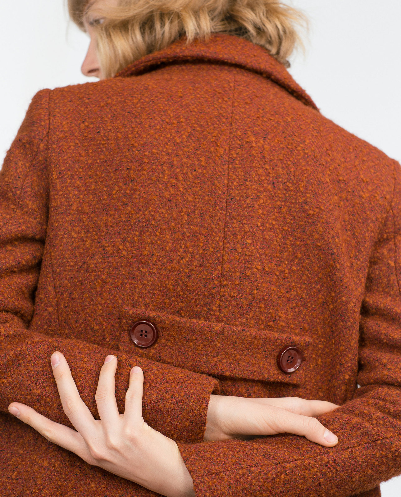 Zara konyak színű női buklé kabát 2015.10.15 #88110 fotója
