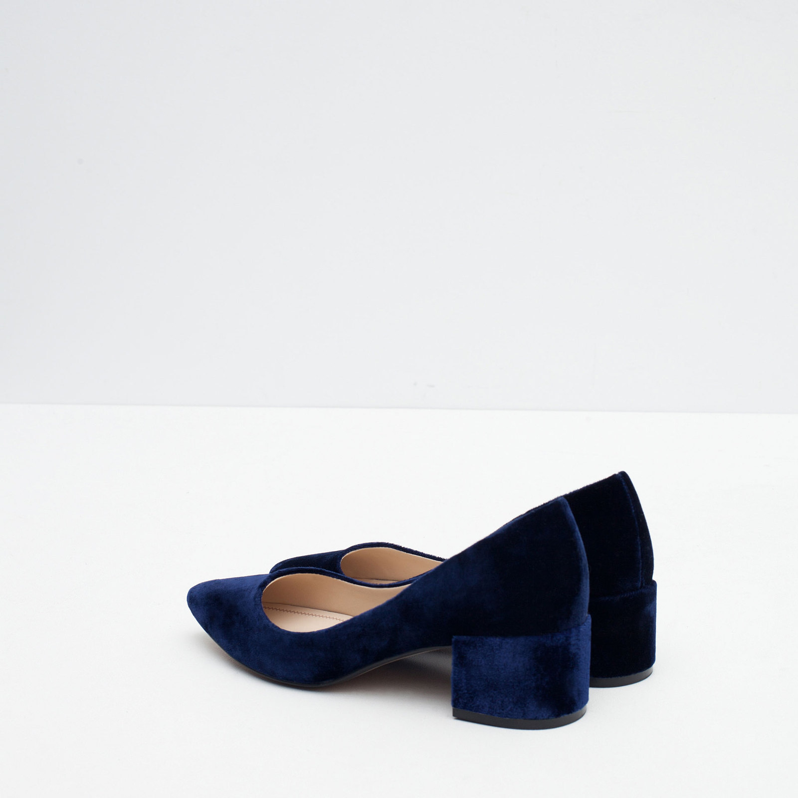 Zara kék női bársony cipő 2015.10.15 fotója